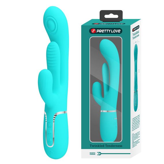 Вібратор із стимулятором клітора PRETTY LOVE — Shonia Green 3 in 1, BW-500041-1 Sex Aura