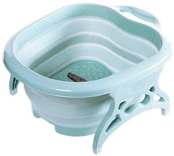 Складна ванна масажер для масажу ніг з роликами Бірюзова