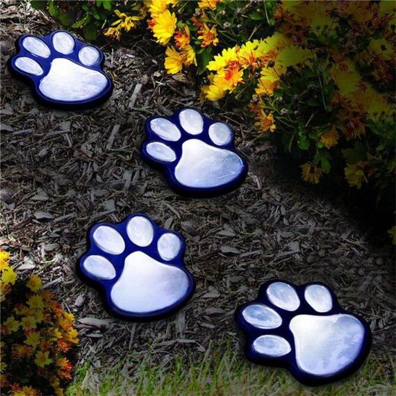 Светильник Solar Paw Print Lights на солнечной батарее 4 шт