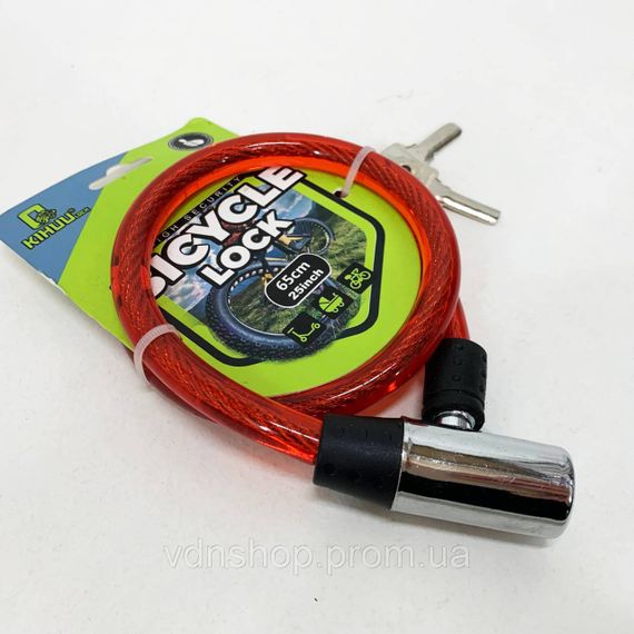 Кращий велосипедний замок, Замок для велосипеда із запасним ключем, Велозамок ланцюг CL-87 | Зображення 2