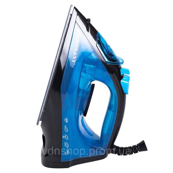 Ручна парова праска 1600 Вт із керамічним покриттям для одягу Синій Sokany SK-11005 | Зображення 6