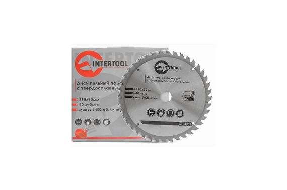 Диск пильный Intertool - 250 х 40T х 30 мм (CT-3051) | Зображення 2