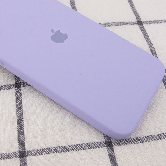 Чехол Silicone Case Square Full Camera Protective (AA) для Apple iPhone 11 (6.1") Сиреневый / Dasheen | Зображення 1