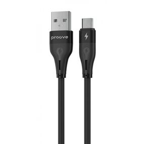 Кабель Proove Soft Silicone Micro USB 2.4A (1m) black