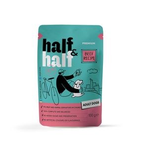 Корм вологий Half&Half Beef in Gravy for Adult Dogs шматочки яловичини в соусі для дорослих собак 100 г
