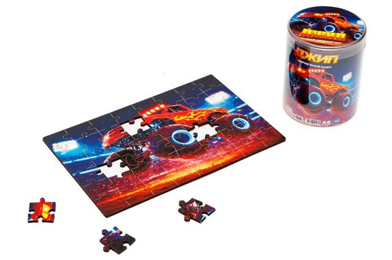 Пазл дерев'яний Puz-05003 Джип, А5 в тубусі PuzzleOk | Зображення 1