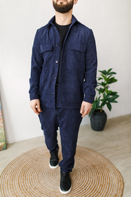 Костюм вельвет Барса синій S XL