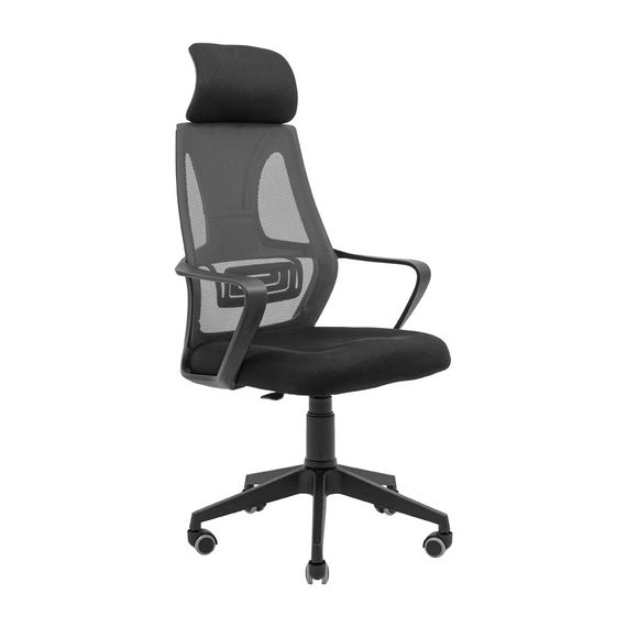 Крісло Профі Пластик Піастра Сітка чорна + сіра