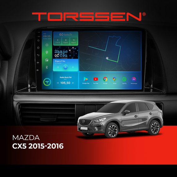 Штатная магнитола Torssen Mazda CX5 2015-2016 F98256 4G Carplay