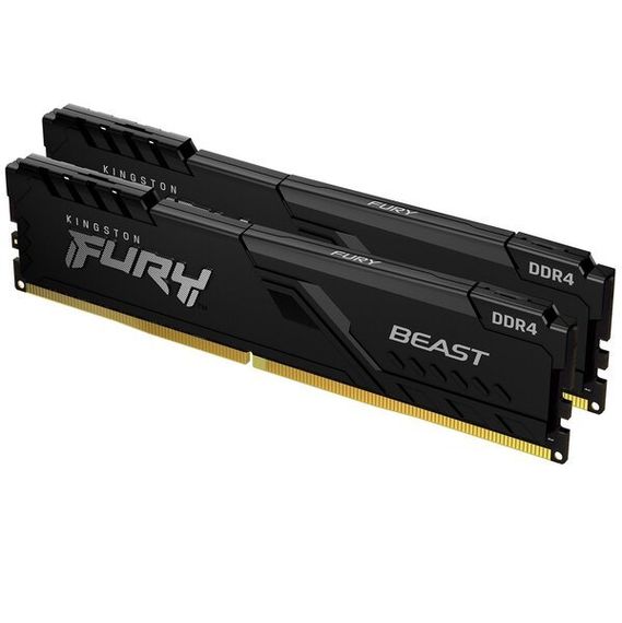 Память ПК Kingston DDR4 32GB KIT (16GBx2) 3200 FURY Beast KF432C16BBK2/32 | Зображення 1