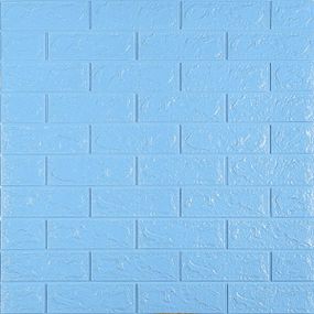 3D панель самоклеюча цегла Блакитна 700х770х5мм (005-5) SW-00000297