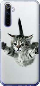 Чехол на Realme 6 Летящий котёнок "2322u-1913-17620"