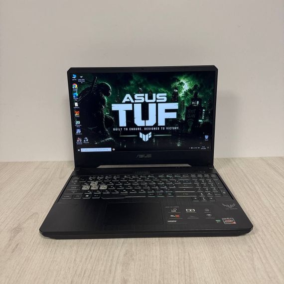 Игровой ноутбук Asus TUF FX505DT / 15.6" (1920x1080) IPS / AMD Ryzen 5 3550H (4 (8) ядра по 2.1 - 3.7 GHz) / 8 GB DDR4 / 512 GB SSD / nVidia GeForce GTX 1650, 4 GB GDDR5, 128-bit / WebCam б/у | Зображення 1