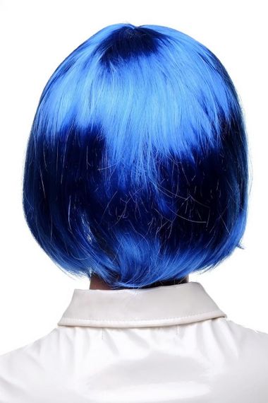 Парик женский синяя короткий боб каре, синтетические волосы для карнавала, Хэллоуина, вечеринок косплей | Зображення 2