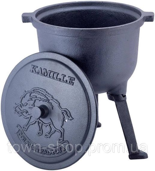 Казан чугунный Kamille Camping 7л, на ножках KM-4801V | Зображення 1