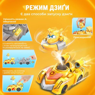 Ігровий набір Super Wings Spinning Vehicle Золотий Хлопчик (Golden Boy) (EU770331) | Зображення 7