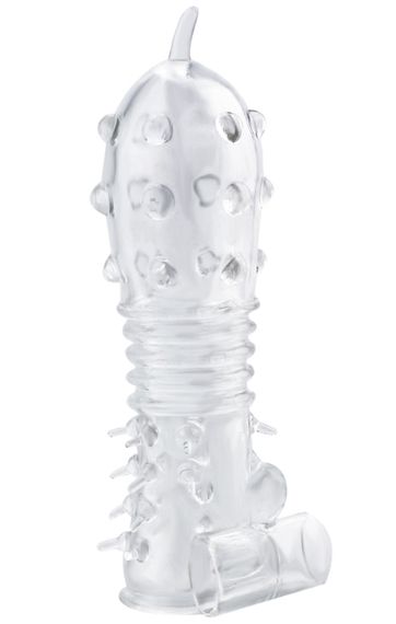 Насадка на член с вибрацией Big John цвет прозрачный sexstyle | Зображення 2