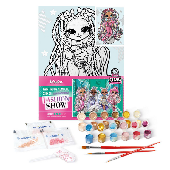 Картина за номерами "L.O.L. Surprise! O.M.G. Fashion show Twist Queen" KHO6274, 30х40 см | Зображення 1