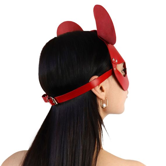 Кожаная маска мышки Art of Sex - Mouse Mask, цвет Красный | Зображення 1