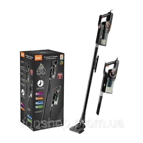 Пылесос RAF R-8758 ручной 2 в 1 с контейнером 400 Вт (R-8758)