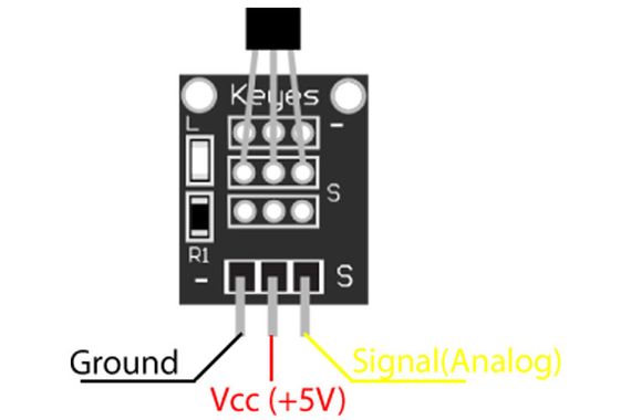 Модуль датчика Холла KY-035 з аналоговим сигналом Diymore | Зображення 1