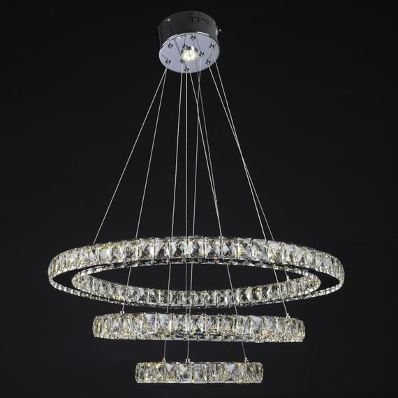 Люстра подвесная хрустальная LED 68W WW+NW+CW CH (BR-967S/3) | Зображення 5