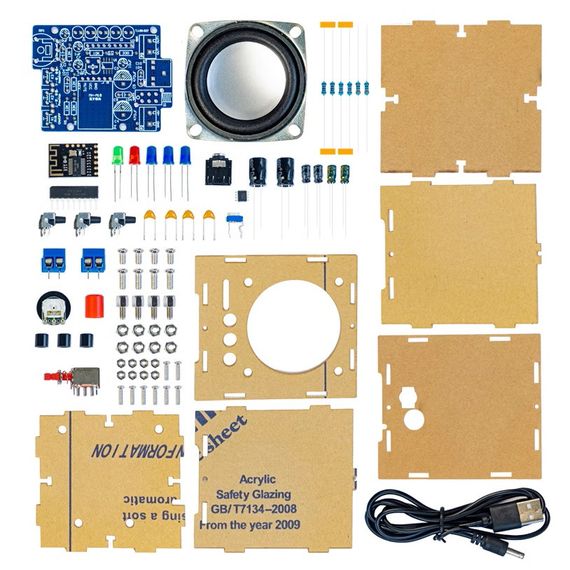 Радиоконструктор блютуз колонка, акриловый корпус DIY Kit сделай сам | Зображення 7