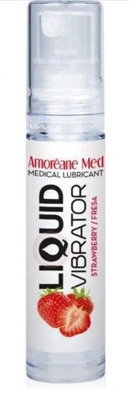 Стимулирующий лубрикант от Amoreane Med: Liquid vibrator - Strawberry ( жидкий вибратор ), 10 ml Sex Aura