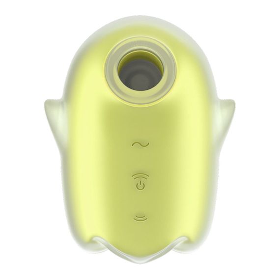 Вакуумний кліторальний стимулятор з вібрацією Satisfyer Glowing Ghost Yellow, світиться в темряві | Зображення 1