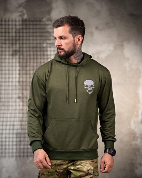 Милитари Худи Не для слабких oliva РП7397 | Зображення 1