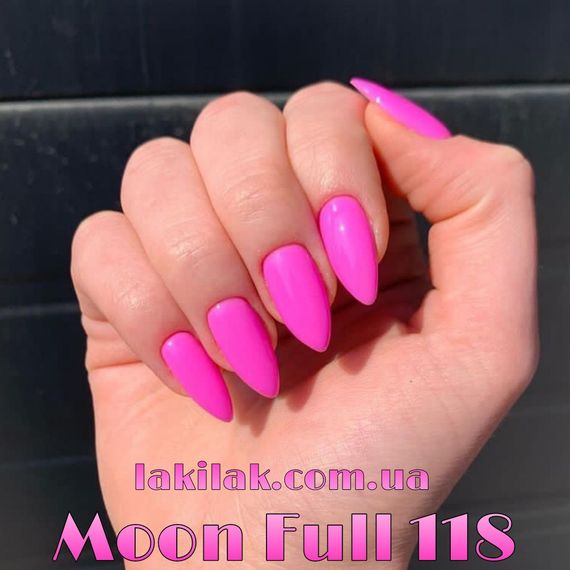 Гель-лак Moon Full №118 неоново-рожевий 8мл