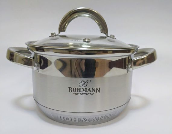 Набор кастрюль Bohmann BH-0715, 6 предметов нержавеющая сталь, для индукции | Зображення 1