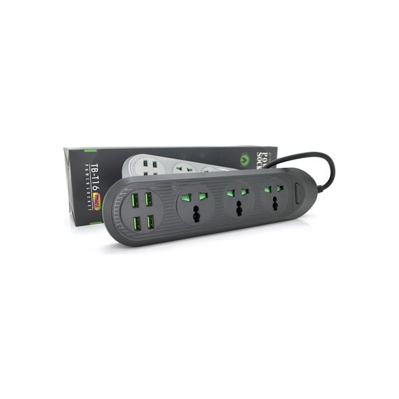 Мережевий фільтр живлення Voltronic TВ-Т16mini, 3роз, 4*USB Black (ТВ-Т16mini-Black) | Зображення 1