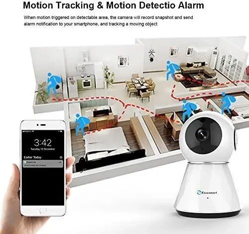 Беcпроводная WIFI видеокамера Eseesmart, Wi-Fi радионяня видеоняня | Зображення 2