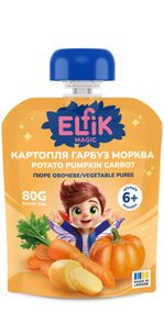 Пюре овочеве картопля-гарбуз-морква Elfik Magic 80 г