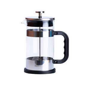 Френч-прес чайник скляний Haus Roland 1 літр з фільтром, хром