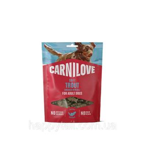 Лакомства для собак Carnilove Soft Snack с форелью и укропом — мягкие беззерновые снеки 200 г