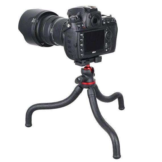 Гнучкий штатив тринога для телефону та камери, 28 см / Міні штатив восьминіг / Трипод з тримачем для смартфона | Зображення 3