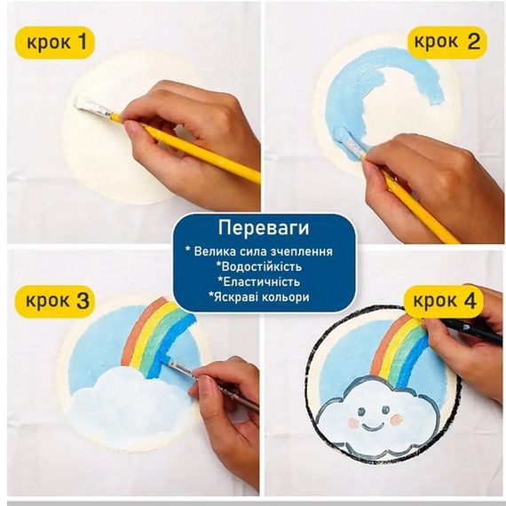 Набір акрилових фарб для текстилю "Art rangers" PA50.12012, 12 кольорів | Зображення 4