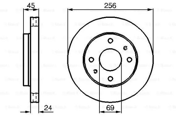 Диск гальмівний HYUNDAI SANTAMO, KIA JOICE, BOSCH (0986478531) | Зображення 4