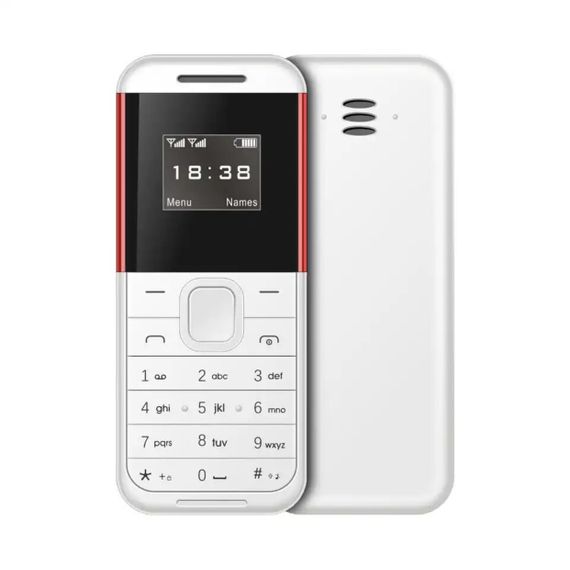 Міні мобільний телефон AIEK BM222 2SIM Білий (код: SKU-2163804026)