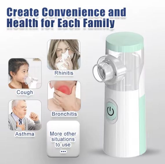 Портативний безшумний сітчастий небулайзер-інгалятор для астми та кашлю (для дітей і дорослих) | Зображення 5