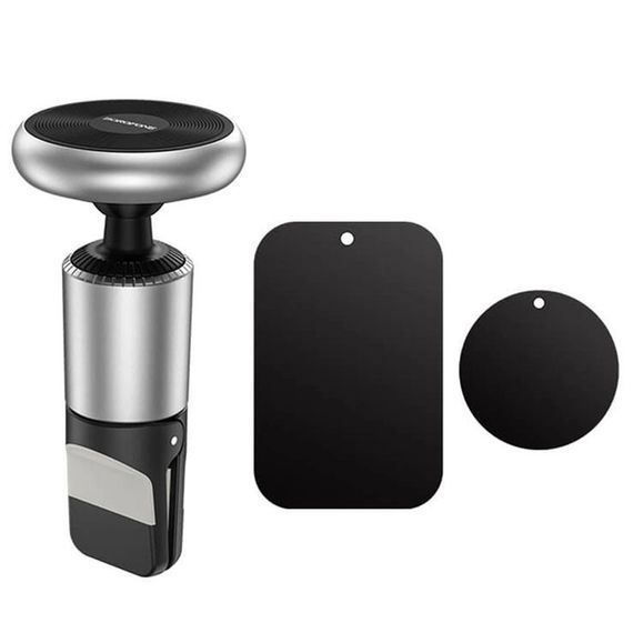 Автодержатель Borofone BH47 Cool move air outlet magnetic (extended version) Black / Silver | Зображення 1