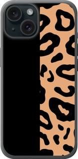 Чохол на iPhone 15 Плями леопарда із силікону FCh_007017