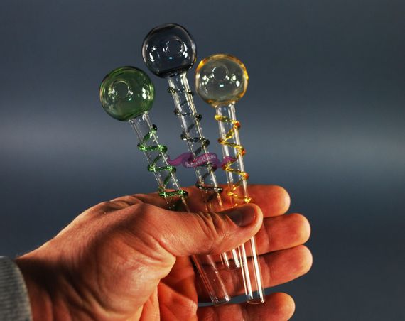 Стеклянная трубка Oil Candy Серый | Зображення 1