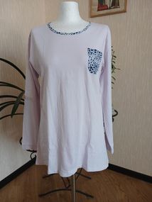 Женская домашняя футболка с длинным рукавом пижамный лонгслив XL