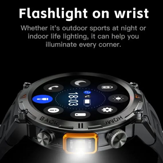 Чоловічий металевий смарт годинник Smart Watch Eigis, чорний | Зображення 8