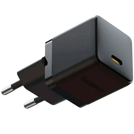МЗП Baseus Palm Fast Charger 20W (1USB-C) + кабель Type-C to Type-C (P10111602) Cluster Black | Зображення 1