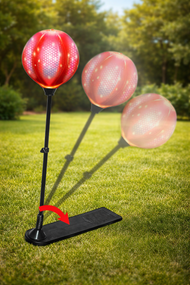 Боксерська груша на стійці з LED-підсвічуванням, рукавичками та насосом / Дитячий боксерський ігровий набір що світиться 107см