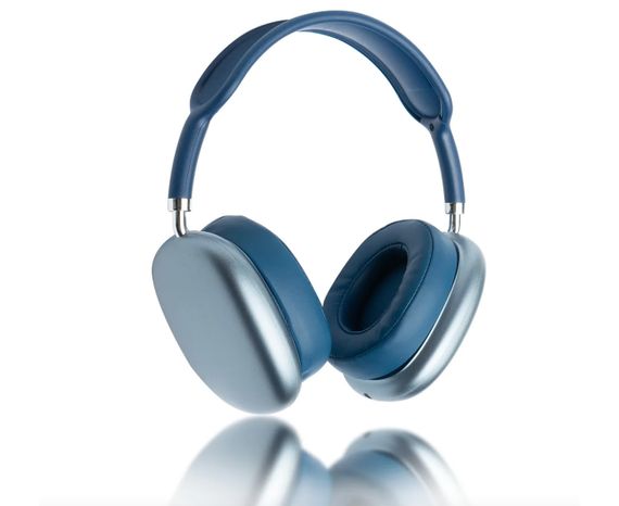Бездротові повнорозмірні навушники Bluetooth Macaron P9 Max сині